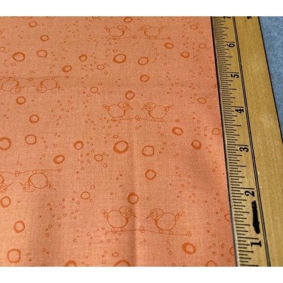 Cheap Talk Orange Bird Print Cotton Fabric 18" x 18" Quilting Sewing Square by C - Picture 2 of 6